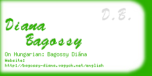 diana bagossy business card